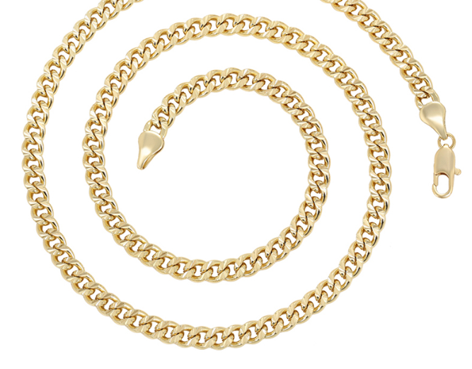 Men's Cuban Necklace 50cm - Gold