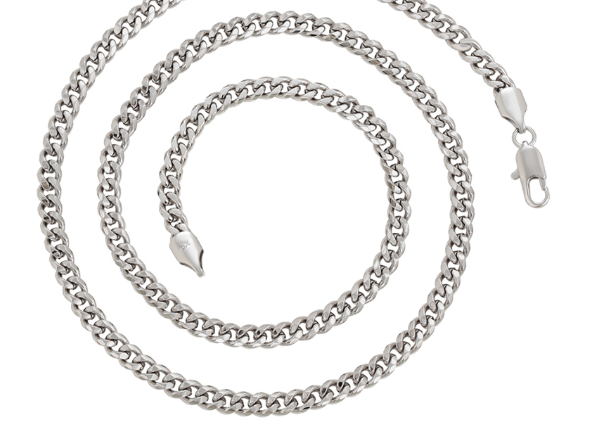 Men's Cuban Necklace - 60cm - Silver
