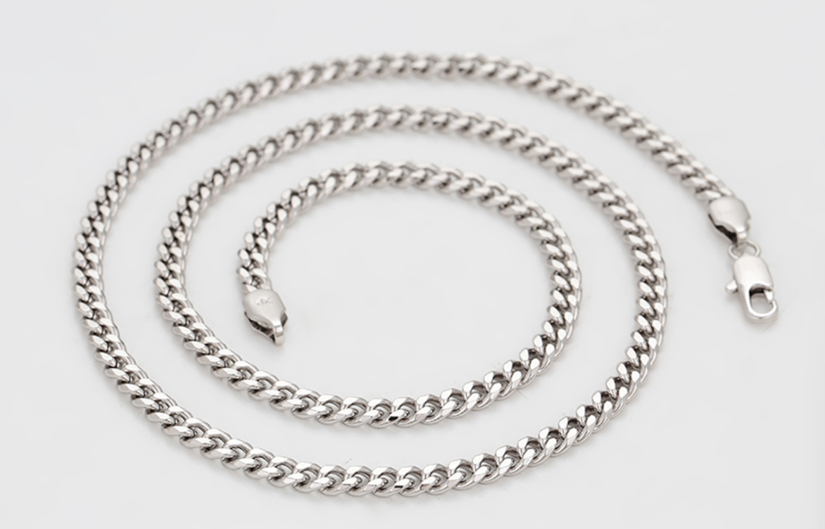 Men's Cuban Necklace - 60cm - Silver