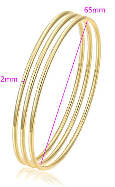 The Triple Bangle Set - Gold