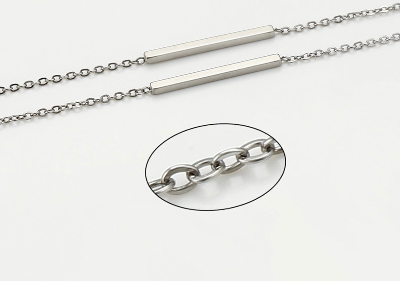 The Silver Bar Necklace