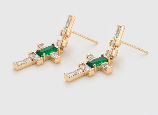 The Emerald Frost Earrings