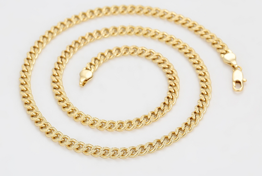 Men's Cuban Necklace 50cm - Gold
