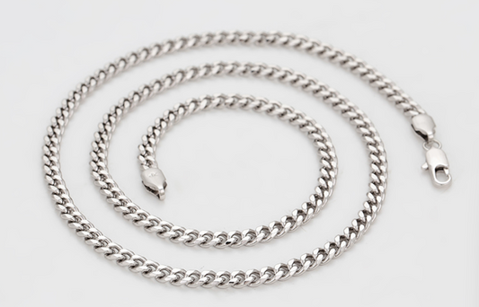 Men's Cuban Necklace - 60cm - Silver