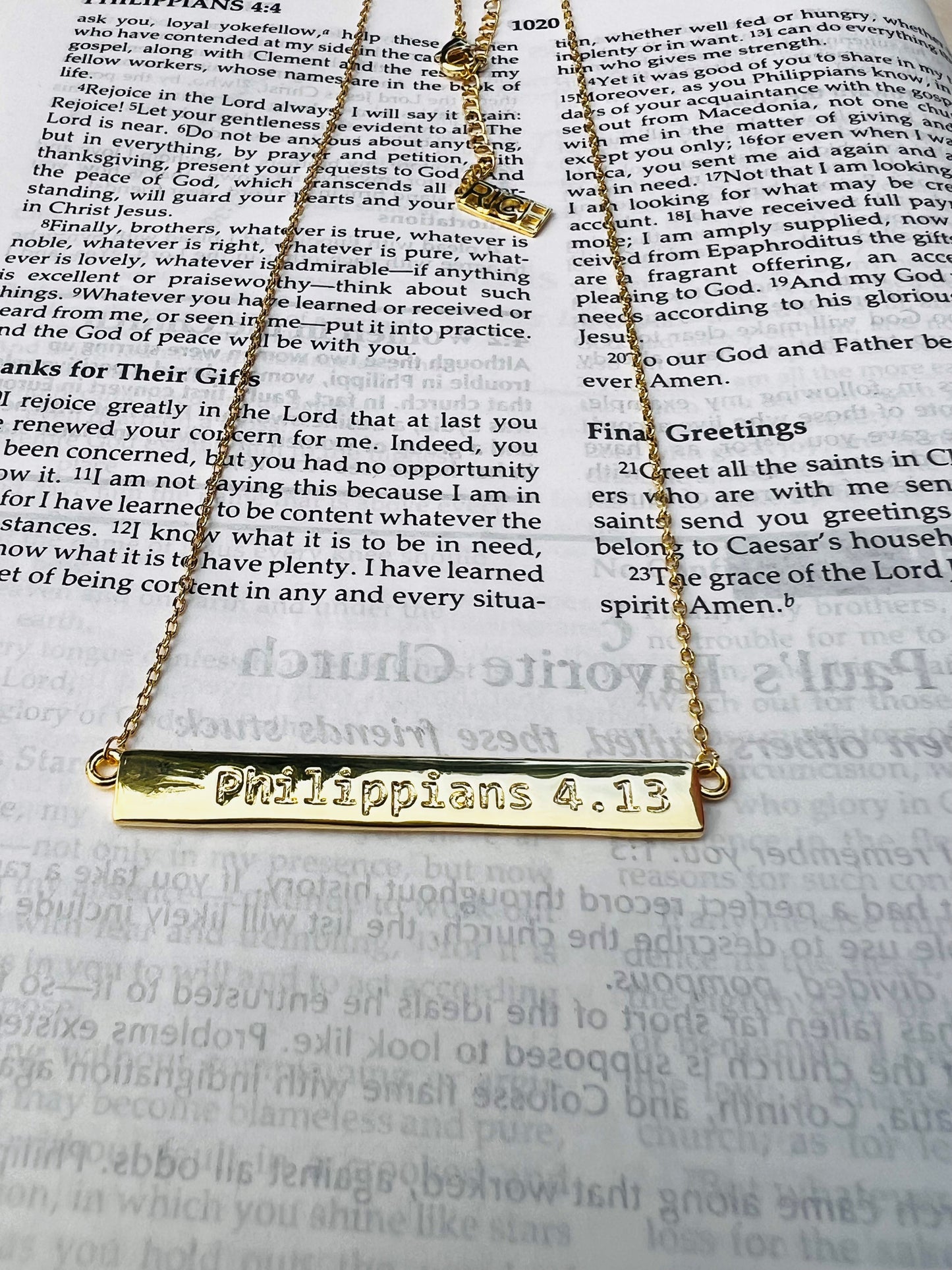 The Philippians 4.13 Necklace