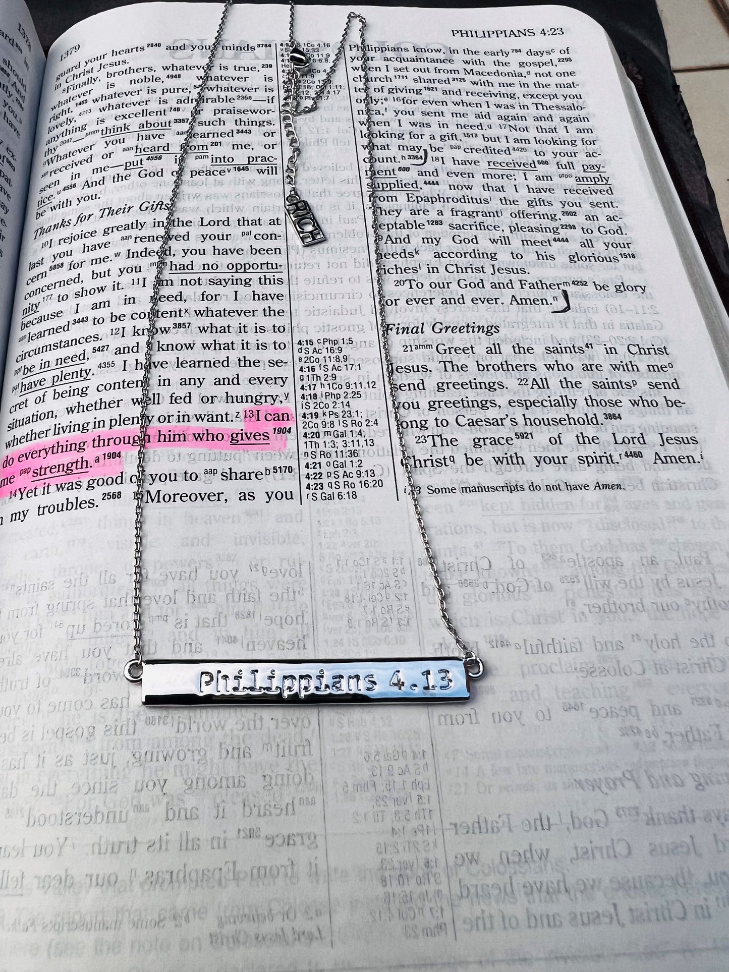 The Philippians 4.13 Necklace